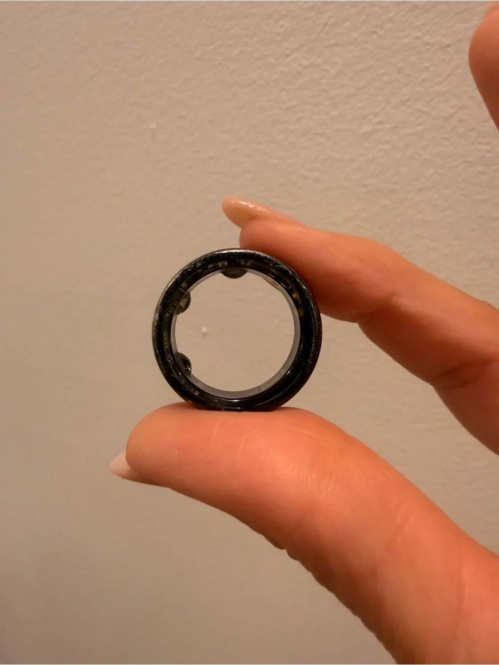 Oura Gen 3 Size 8 Heritage Black Fitness Tracker Ring, Charger and Cable